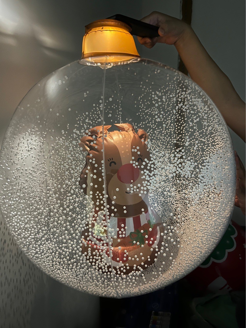2023 new inflatable Christmas ball inflatable LED Christmas luminous ornaments crafts children Christmas snowman_voghion.com