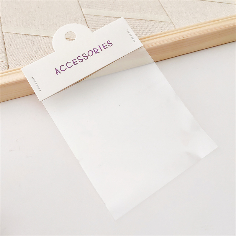 Flat mouth card bag collection ~ children's hair rope hair clip dual-purpose cardboard headdress card hair accessories packaging bag