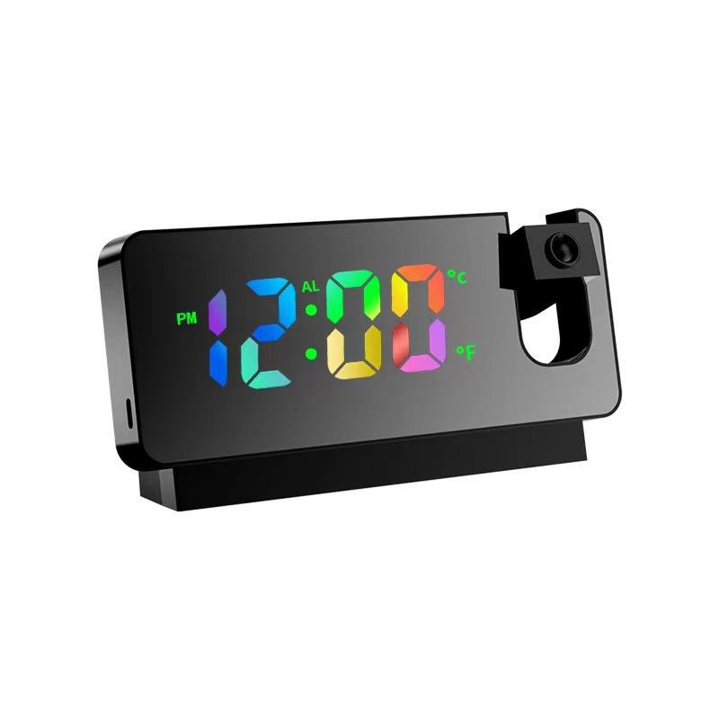 Multifunctional Creative Alarm Clock Mute Internet Celebrity Promotional Color Screen Projection Alarm Clock