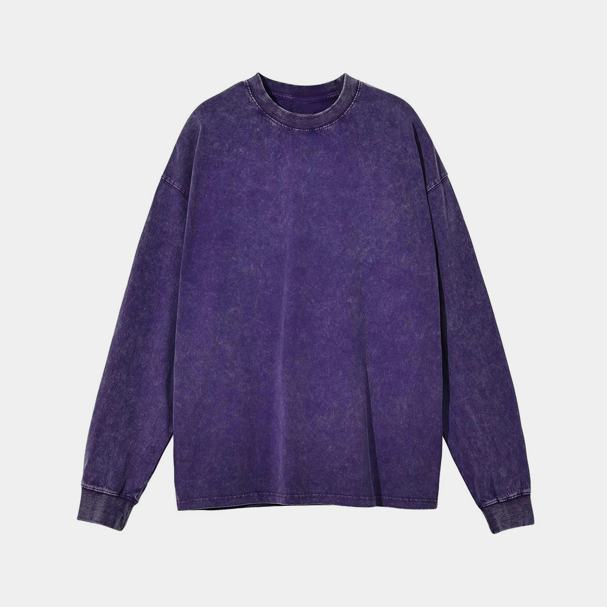 2023 men's and women's autumn New 230g cotton T-shirt fried snowflake retro fashion brand long sleeve wholesale washed distressed