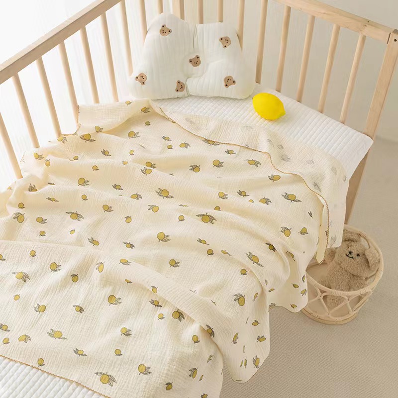 ins Korean Baby Gauze Thin Blanket Newborn Baby Bath Towel Cotton Blanket Kindergarten Lunch Break Blanket Quilt