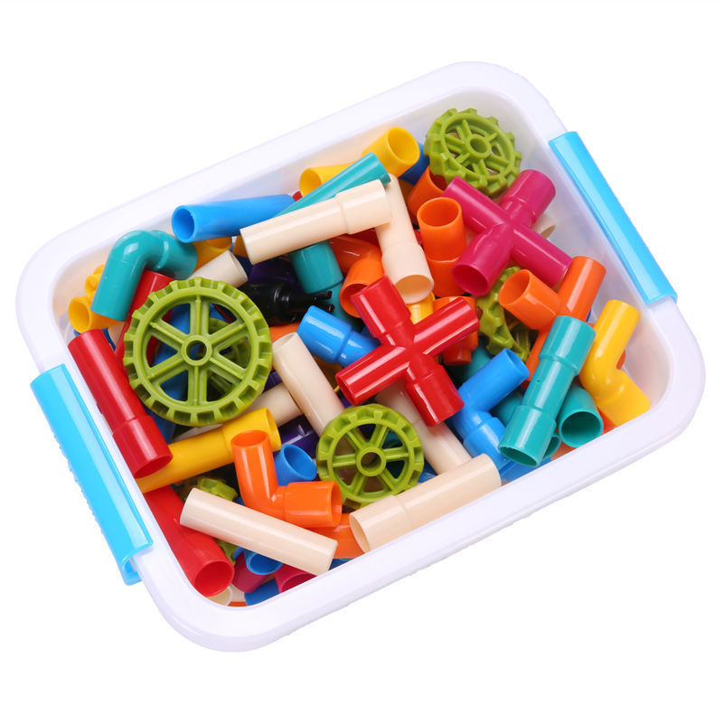 Pipe Building Blocks Assembled Children's Water Pipe Type Benefiting Intelligence Development Girls Boys Kindergarten Plastic Assembled Toys