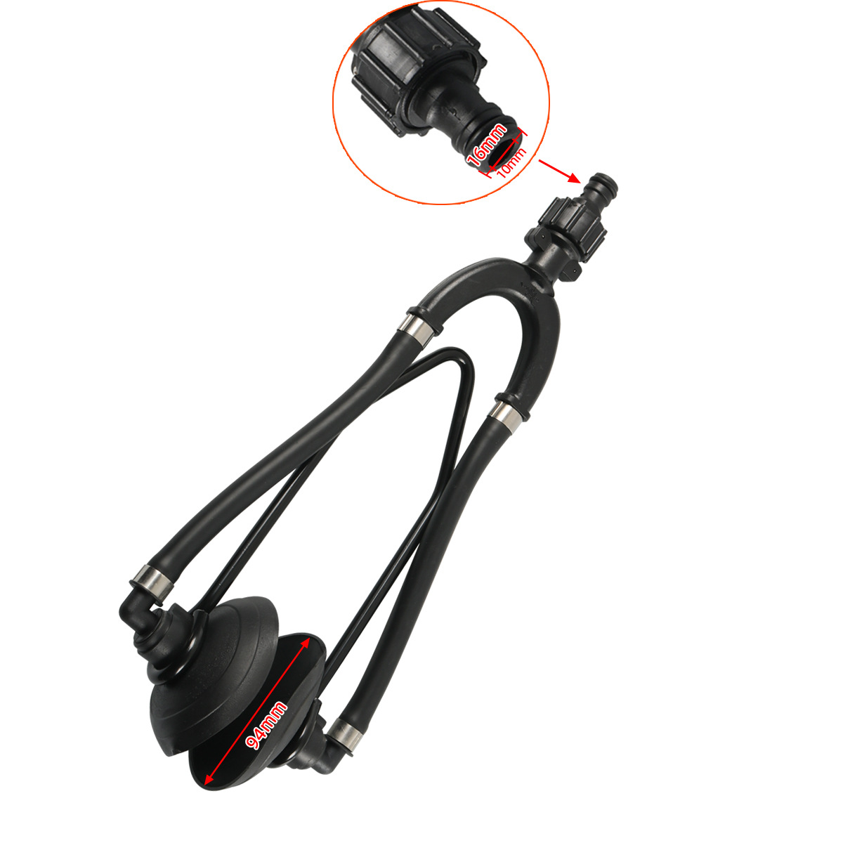 Ship accessories double tube round head Motor flusher outboard motor cleaner-applicable: yacht ship