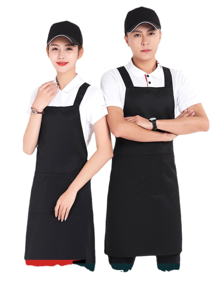 Apron logo printing milk tea restaurant overalls men and women cotton waterproof home kitchen New 2020