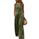 European and American Women's Cross-border 2024 New Fashion Solid Color suit Vest Trousers Collage Stitching Casual Two-piece Set for Women