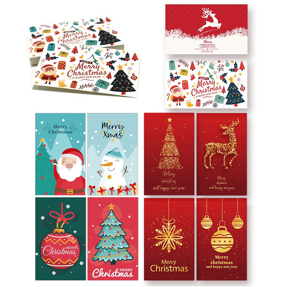 50 sheets/pack mini Thank you Christmas card creative cartoon cute Christmas greeting card cute illustration Christmas card