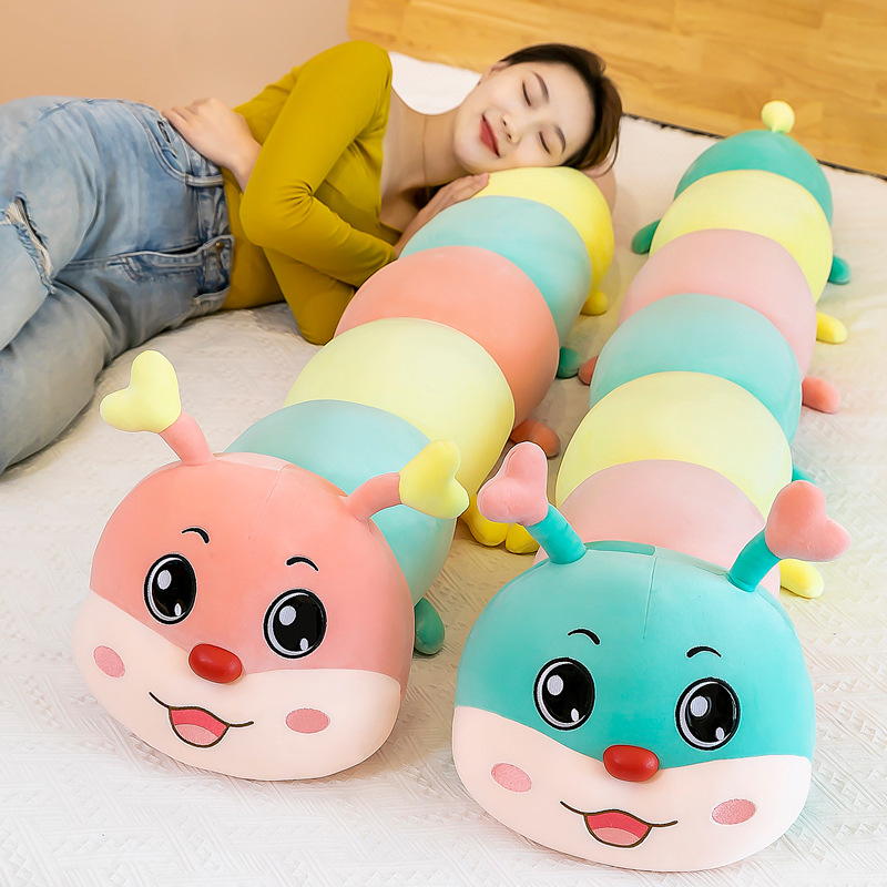 Factory wholesale love Caterpillar plush toys girls long clip leg sleeping pillow children's birthday gift