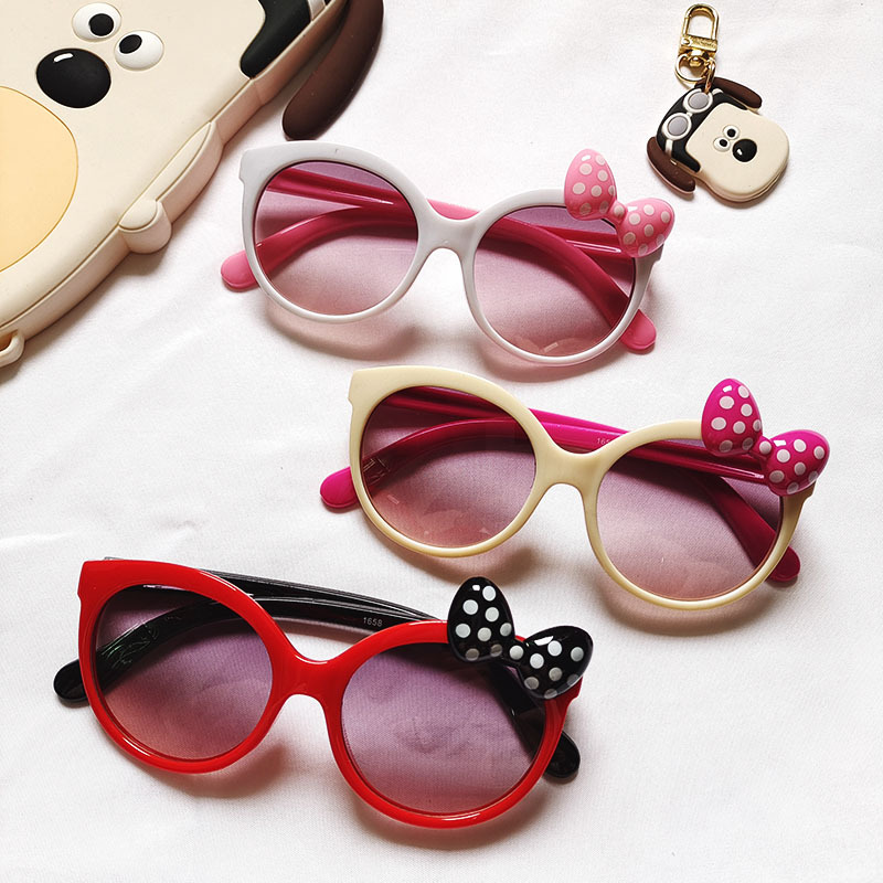 Bow children's sunglasses little princess baby girl sunglasses glasses boys and girls cross-border sunscreen cute baby glasses