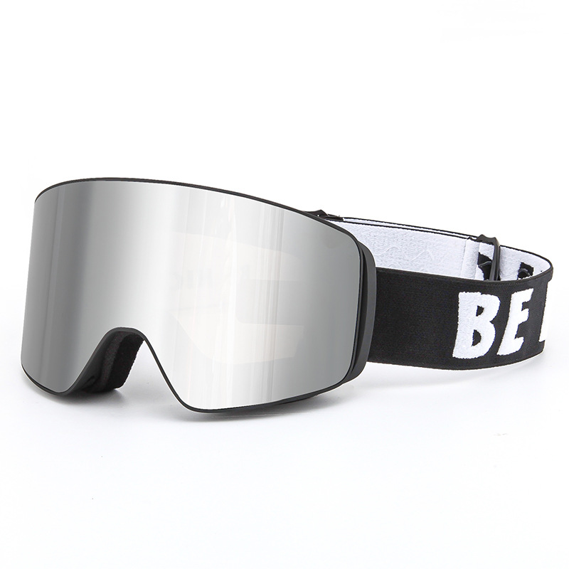 Cross-border Magnetic Ski Goggles Double-layer Anti-fog Windproof Electroplated Adult Mountaineering Outdoor Goggles Card Myopia Glasses