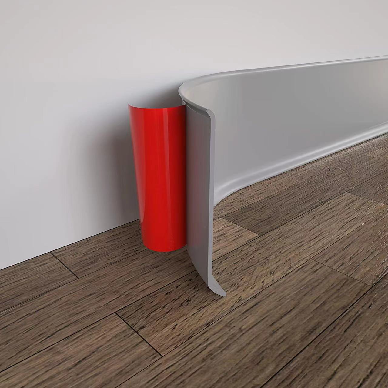 pvc skirting line rubber skirting board skirting line plastic skirting line waterproof trimming strip Wall skirt self-adhesive...