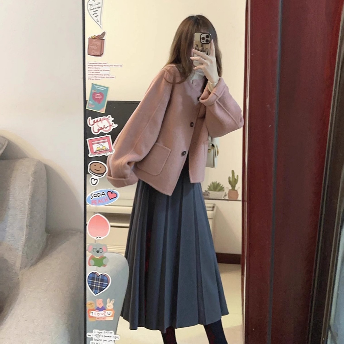 2024 autumn and winter New  style short coat women's unique super nice high-end sense small Korean style popular Woolen_voghion.com