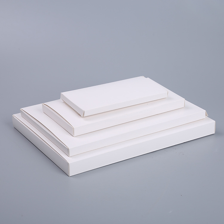 101-110mm supply spot blank packing box solid color Square small white box wholesale white cardboard double flat box