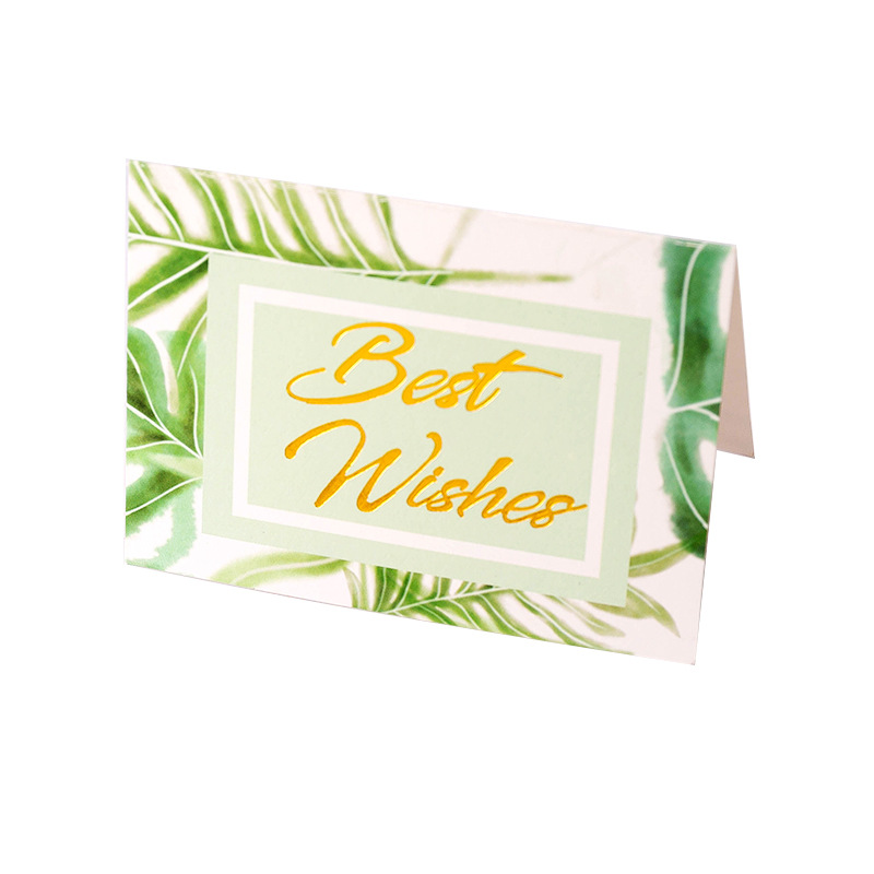 Cross-border Simple Flower Bronzing Creative Greeting Card Creative Valentine's Day Flower Shop Birthday Thank You Card