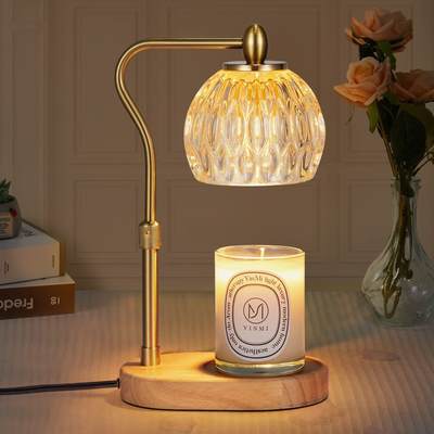 New Liftable Melting Wax Lamp Aromatherapy Lamp Glass Aromatherapy Furnace Bedside Lamp Timing Melting Candle Lamp Bedroom Table Lamp