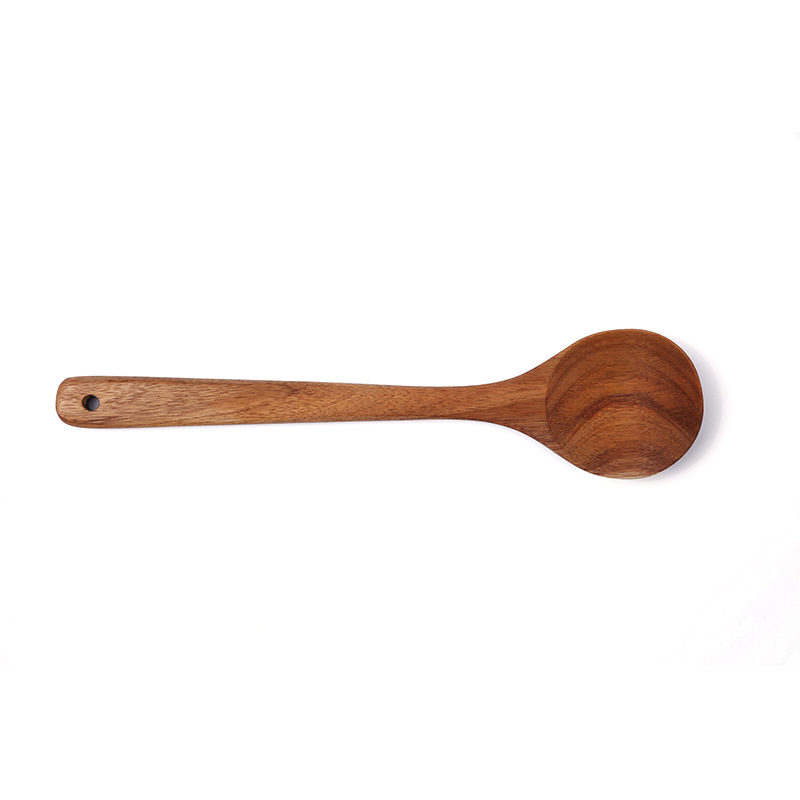 Acacia wooden spoon shovel combination suit teak wooden long handle spoon log salad stirring spoon Fork in stock logo