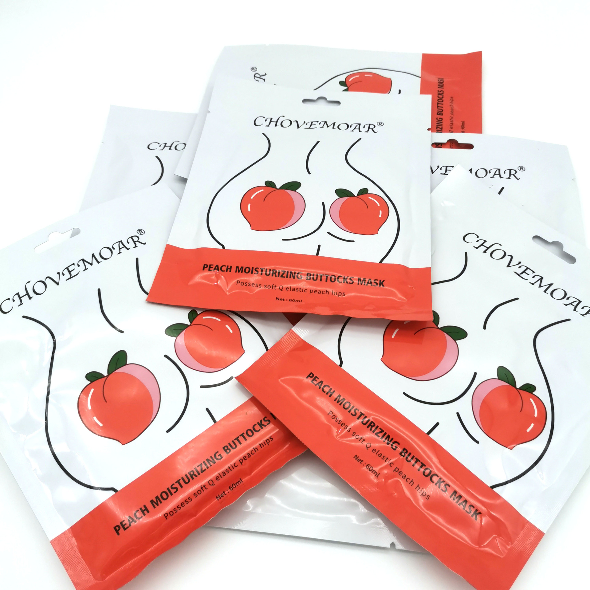 CHOVEMOAR Water-tight Peach Hip Mask Beautiful Hip Butt Mask Body Care Paste to Sit and Print Brightening and Tightening Hydrating