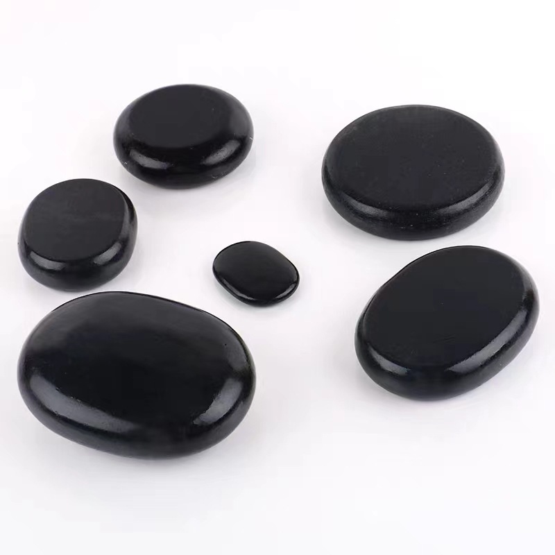Beauty SPA health massage scraping energy stone Natural Volcano Hot Stone back essential oil massage hot stone spot