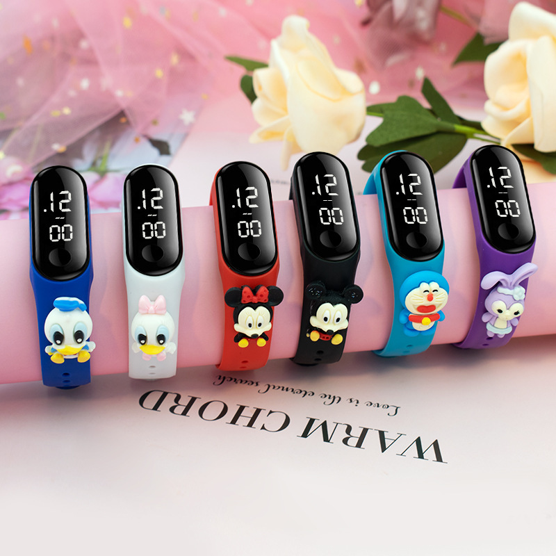 Internet Celebrity Cartoon LED Doll Electronic Watch Children's Men's and Women's Students Watch Touch Waterproof Handring Watch Gift