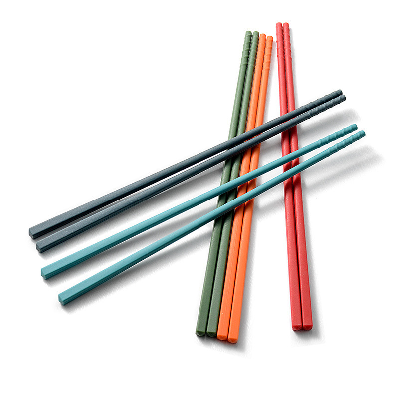 Food grade silicone chopsticks 24cm household chopsticks high temperature resistant non-slip steel core Chinese family chopsticks wholesale
