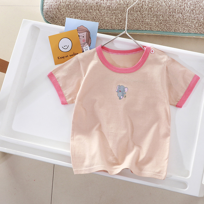 Children's T-shirt Children's Wear Short-sleeved Summer Cotton Men's Baby's Cartoon Top Girls' New Korean Style