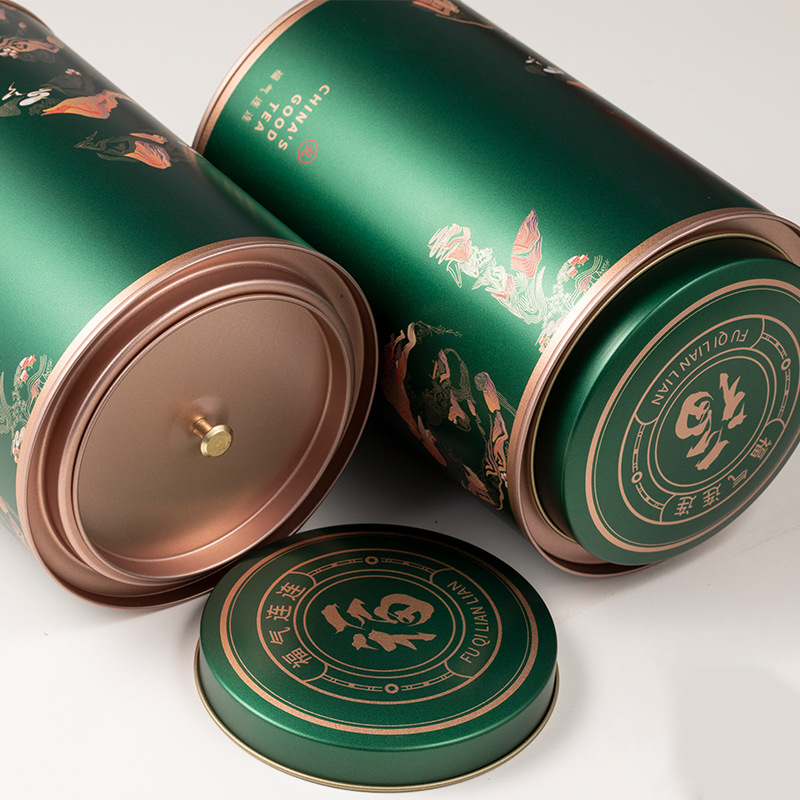 Factory spot wholesale round tinplate empty cans tea sealed cans large tea cans iron cans tea packaging