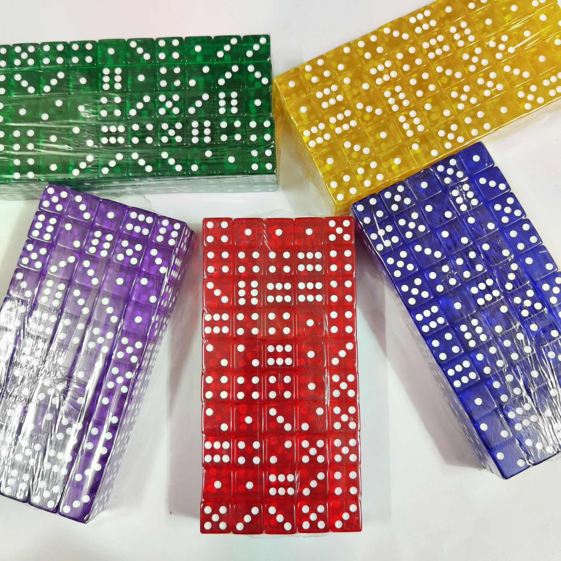 Spot 16mm square angle transparent color dice right angle acrylic points sieve boxed mixed color transparent color