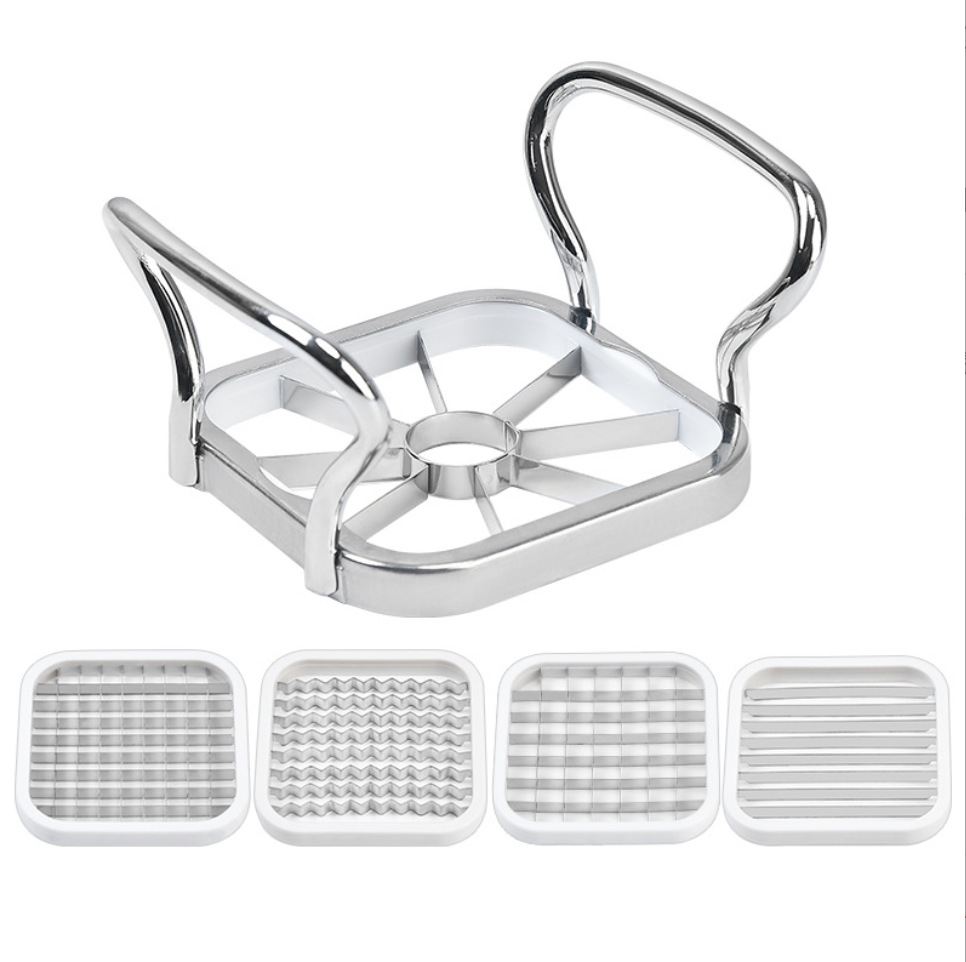 Stainless steel Apple cutting five-piece set mesh chips potato cutting machine fruit cucumber and radish cutting machine