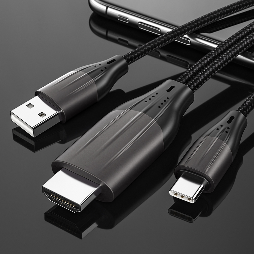 TYPE-C к видеокабелю HDMI HD HDMI с экраном Plug and Play поддерживает качество 4K HD