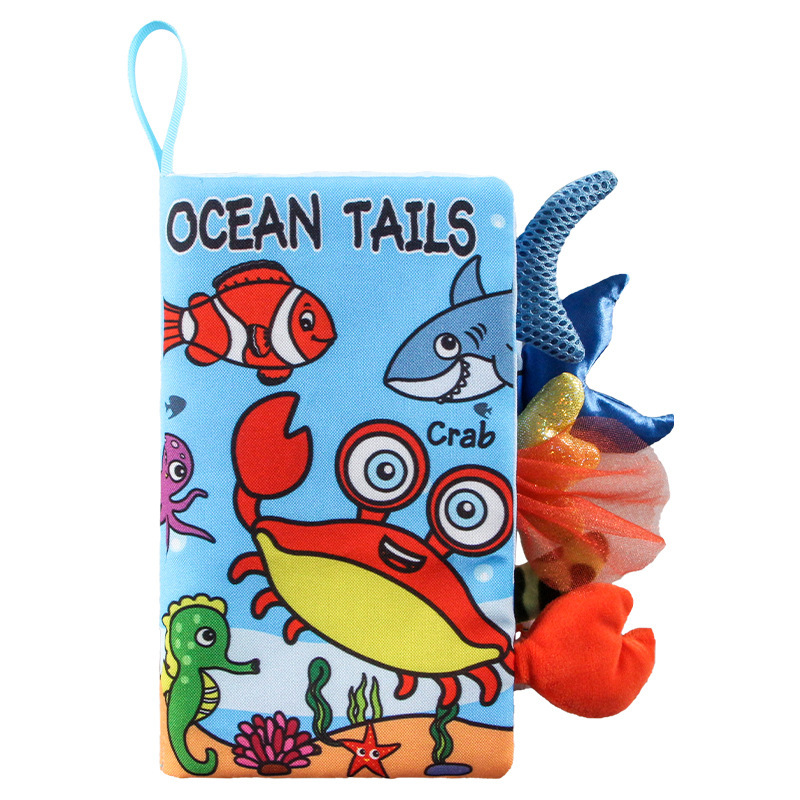 Aipinqi New Children's Tail Cloth Book Tear Not Ripping Paper Baby Cloth Book Early Education Toy Book