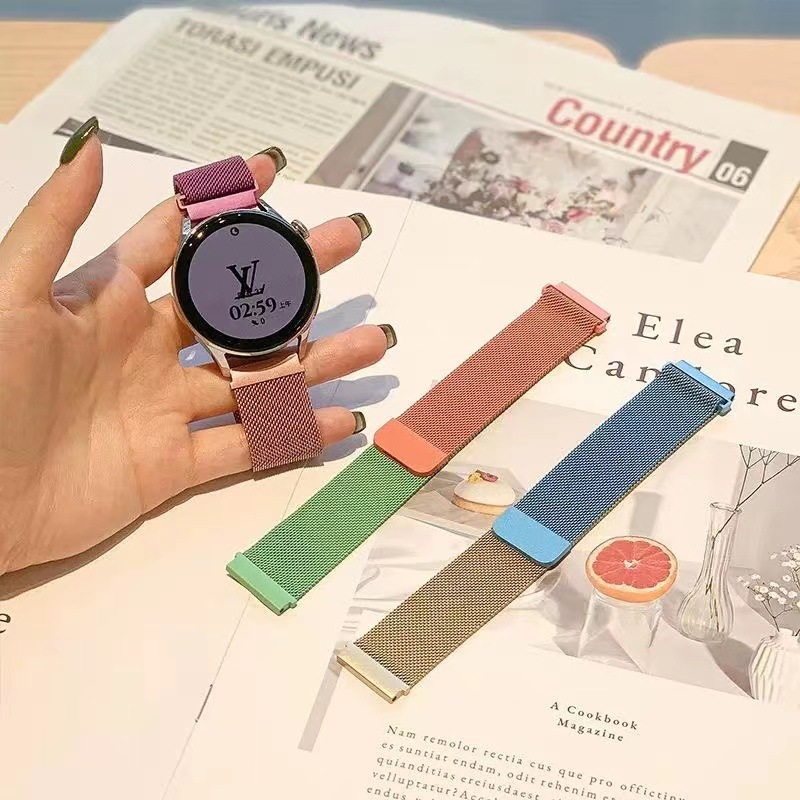 For Samsung watch6 Milan Watch Band Jiaming Magnetic Huawei GT3 Watch Band 20mm 22mm Universal