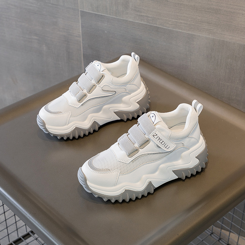 2022 Internet Celebrity Explosions Genuine Leather Women's Shoes New Style Platform Thick Bottom Height Increasing Sports Casual Shoes Torre Shoes Women's Single Shoes
