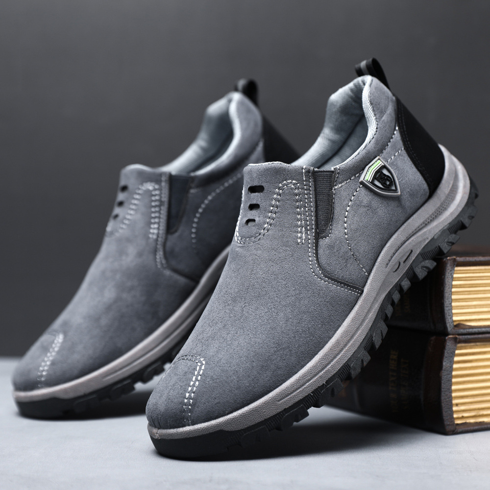 Cross-border large size men's shoes autumn and winter low-top outdoor hiking shoes leisure sports a slip-on lazy shoes a generation of hair