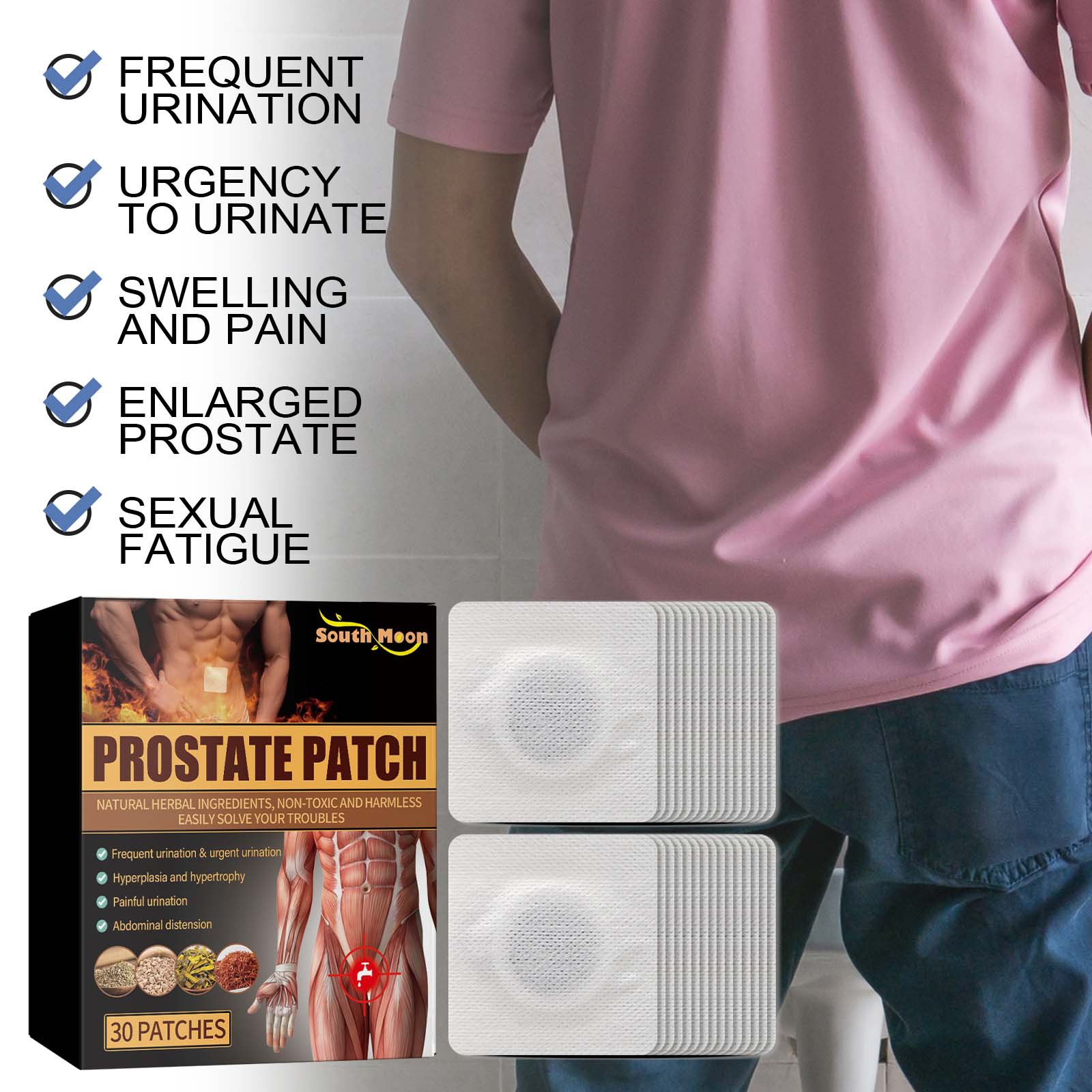 South Moon Men's Body Care Patch Men's Body Relief Exterior Gentle Repair Patch