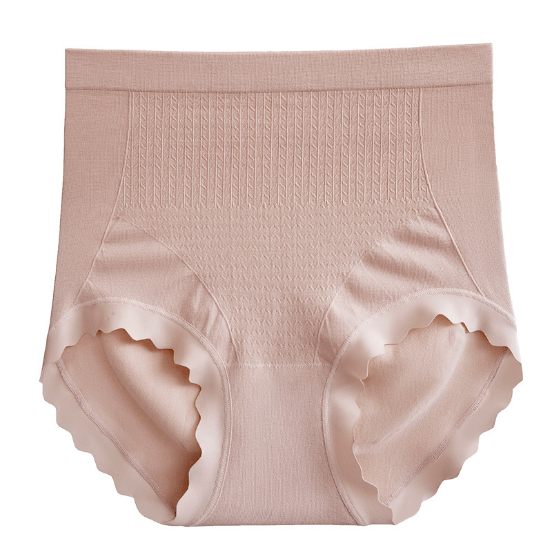 Meizhai underwear women's high waist belly hip briefs seamless plus size mulberry silk conservation temperature antibacterial crotch wholesale