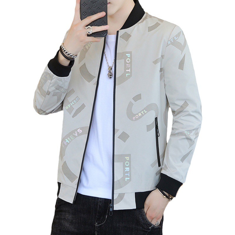 Men's Jacket Autumn and Winter New Winter Baseball Suit All-match Casual Large Size Fleece-lined Jacket for Men