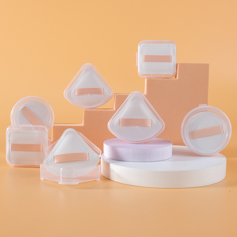 Honey bunch marshmallow powder puff triangle makeup air cushion powder cake does not absorb powder dry and wet dual-purpose makeup cotton beauty makeup box