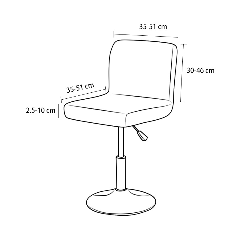 Cross-border milk silk fabric stretch home hotel club rotating bar chair Cover Barstool Cover