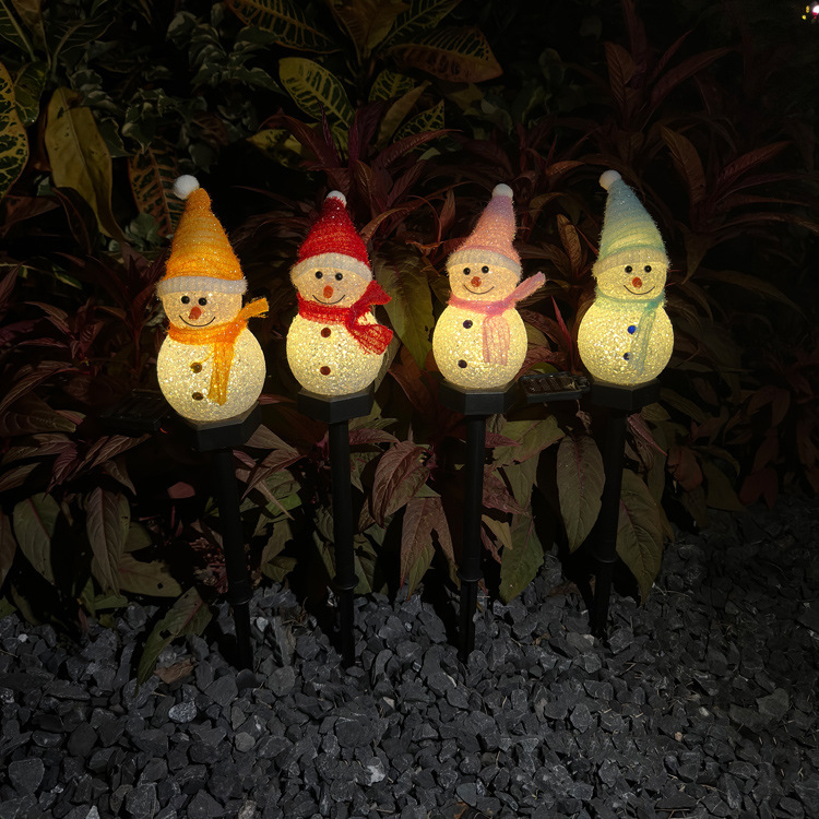 Snowman shape solar landscape light lawn light garden villa set Christmas light outdoor decoration waterproof grass