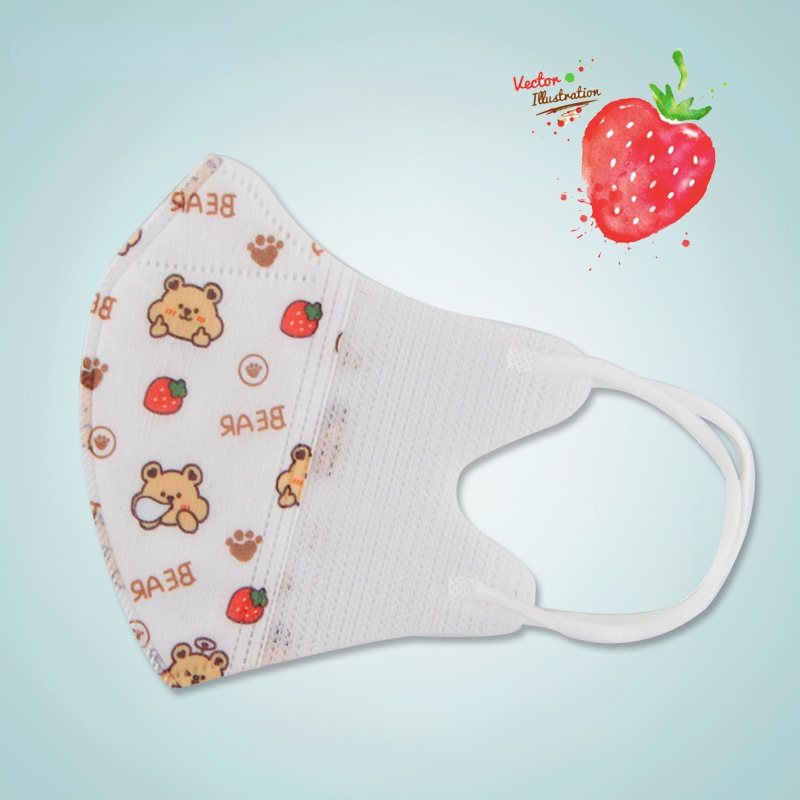 3D toddler baby mask 0-3 years old three-layer protection not stuffy 3D three-dimensional design