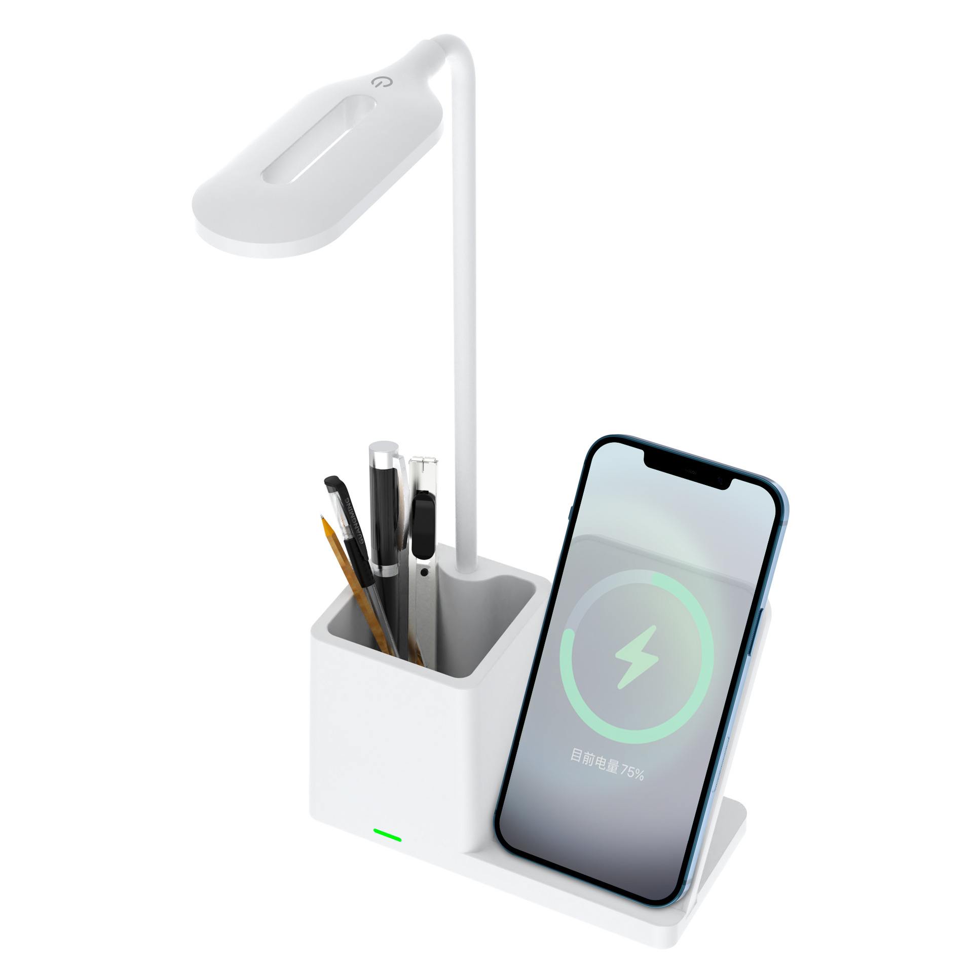 New multi-gear desk lamp wireless charger 15W fast charging wireless charger pen holder wireless charging bracket