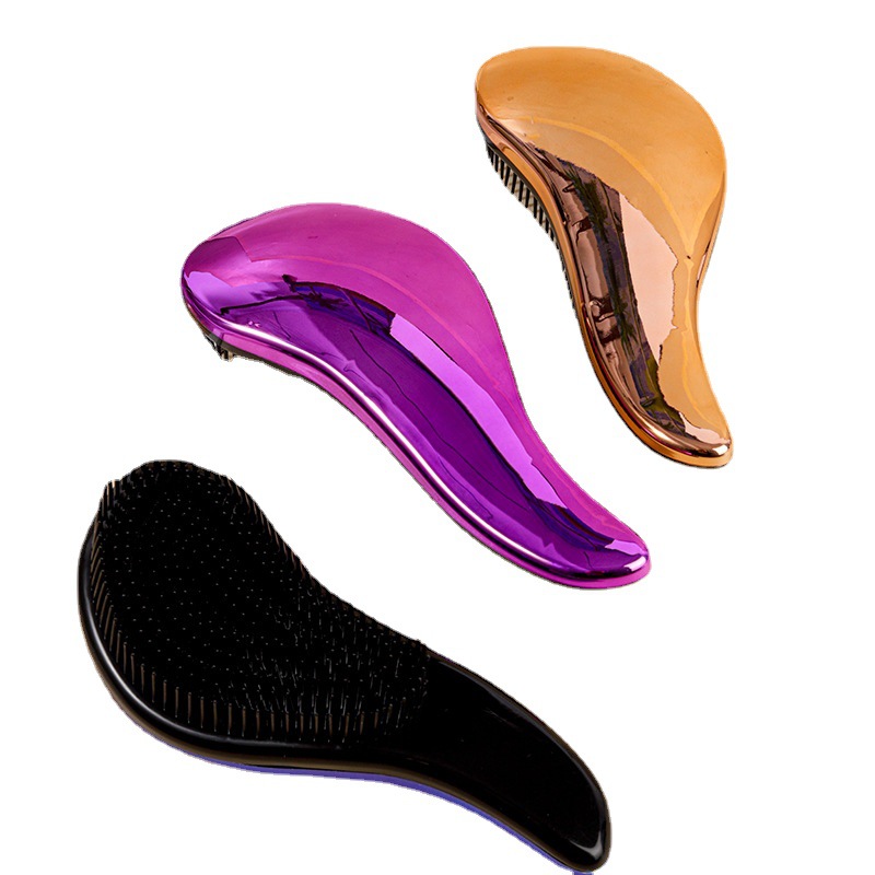 New Long Handle Princess Comb Women's Black Knot-resistant Fall-resistant Portable Comb Hair Comb Massage Comb Non-slip