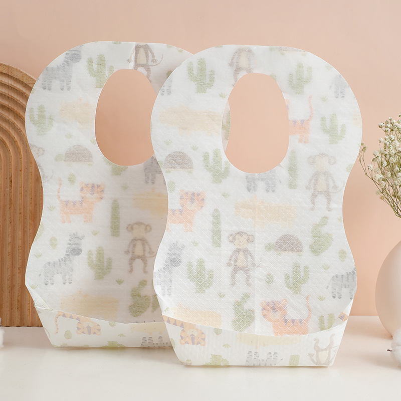 Cross-border English neutral Disposable bib baby bib thickened waterproof baby children's saliva towel spot wholesale