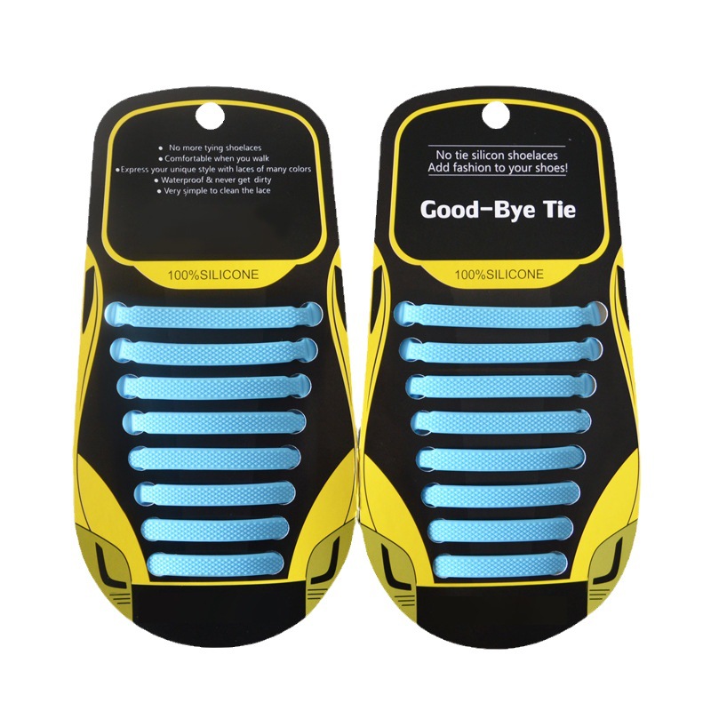 Factory supply small wholesale lazy silicone shoelaces I-shaped casual sports shoes Joker elastic creative shoelaces