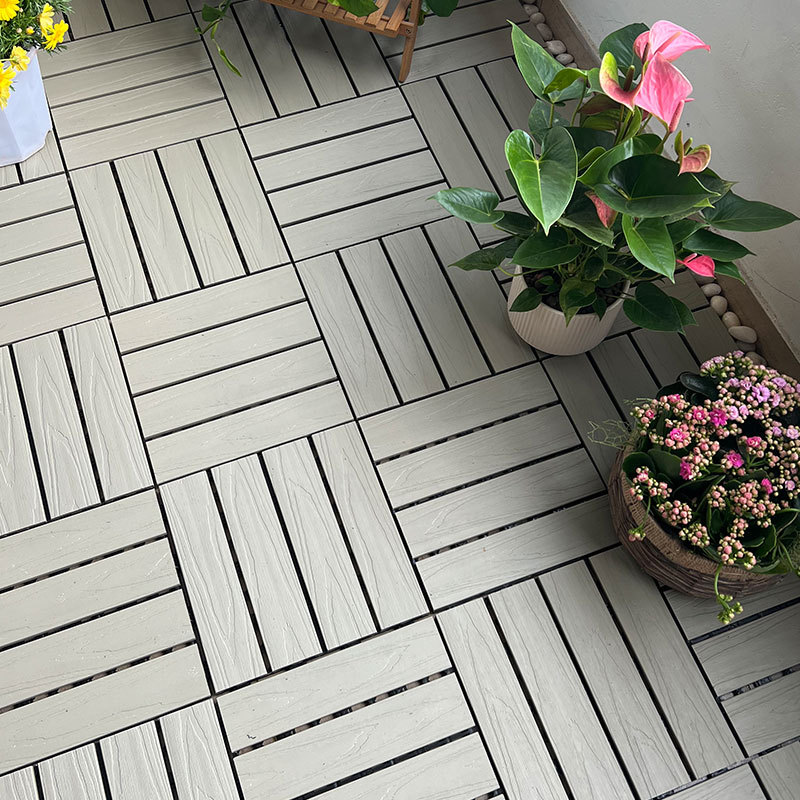 New outdoor plastic wood garden terrace wood plastic floor balcony bathroom courtyard DIY anticorrosive ecological wood floor tile