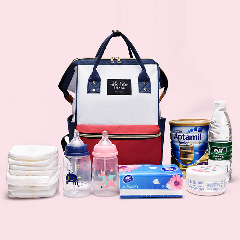 Mummy bag manufacturers can print light go out storage backpack Baoma storage baby large capacity mother and baby bag
