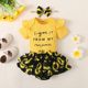 2023 newborn fairy fan summer baby clothes jumpsuit shorts suit floral summer clothing cute little Princess