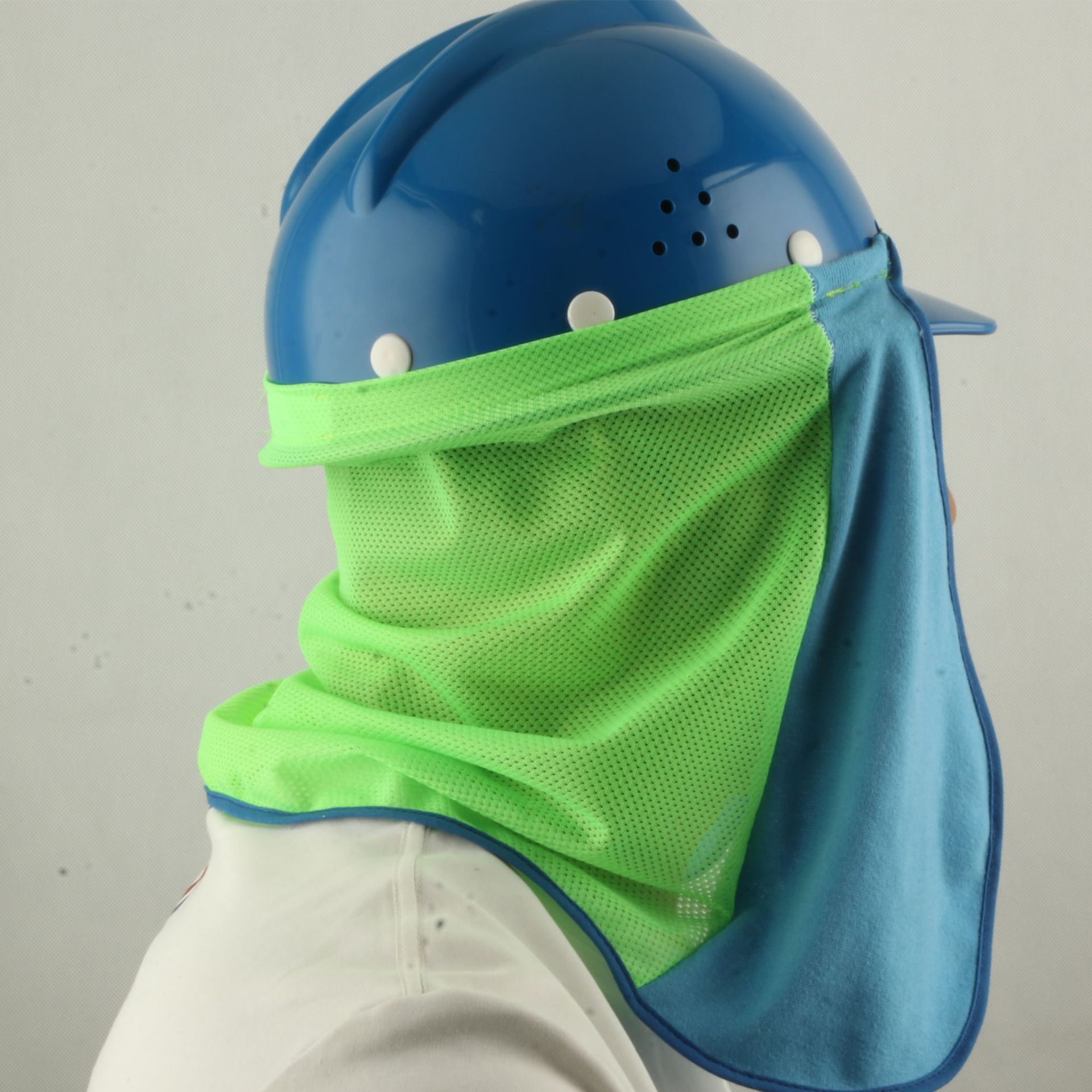 2023 Summer new anti-ultraviolet cotton neck helmet sunshade wholesale construction site sun hat sunscreen hat