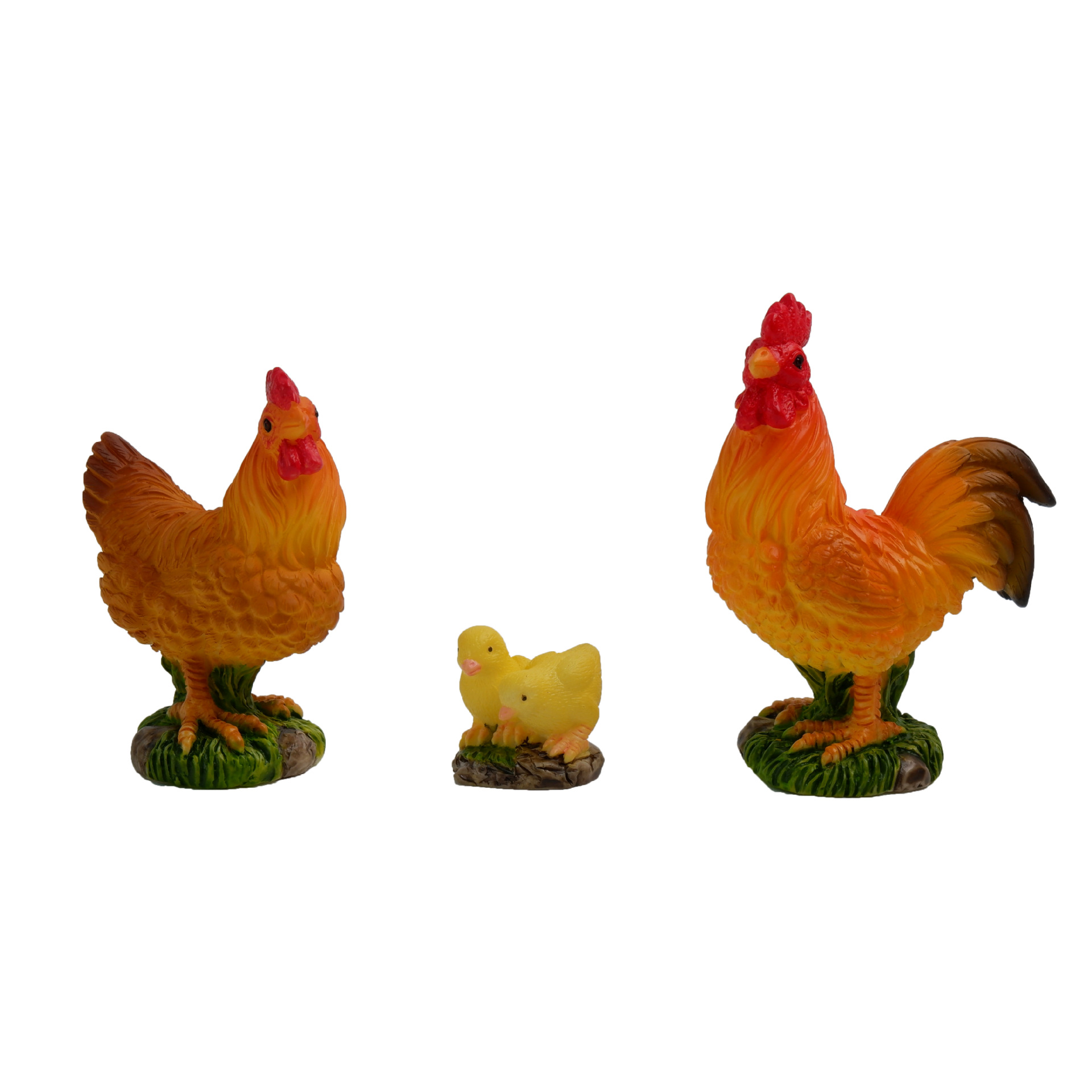 Cock micro landscape resin ornaments Moss cross-border decorative ornaments DIY landscaping cartoon hen chick accessories