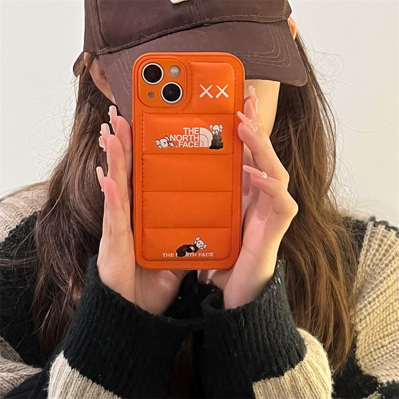 潮牌聯名北面羽絨服iPhone14適用11蘋果12/13PROMAX手機殼XS/XR套