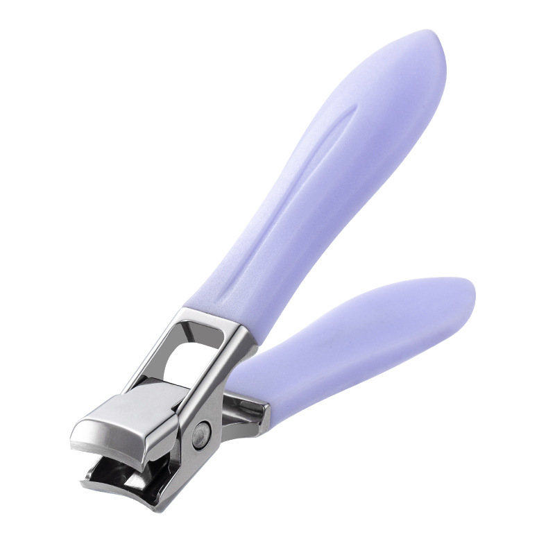Stainless Steel Color Large Opening Nail Clipper Anti-splash Nail Scissors Old Man Trim Thick Hard Nail Toe Single